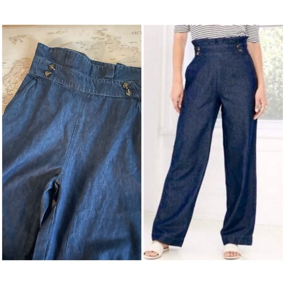 🆕Who What Wear Crop Wide Leg High Rise Denim Pants Size 6 New